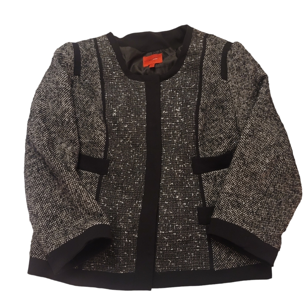 Narciso Rodriguez for Design Nation Metallic Tweed Blazer Jacket Size XL